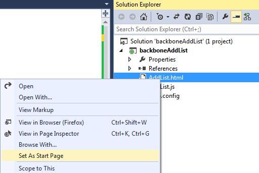 Set html as start page
